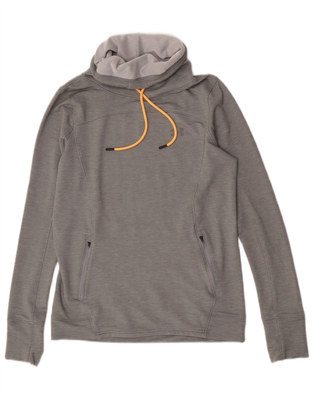 Suéter feminino Under Armour com gola redonda e gola alta UK 14 cinza médio manchado