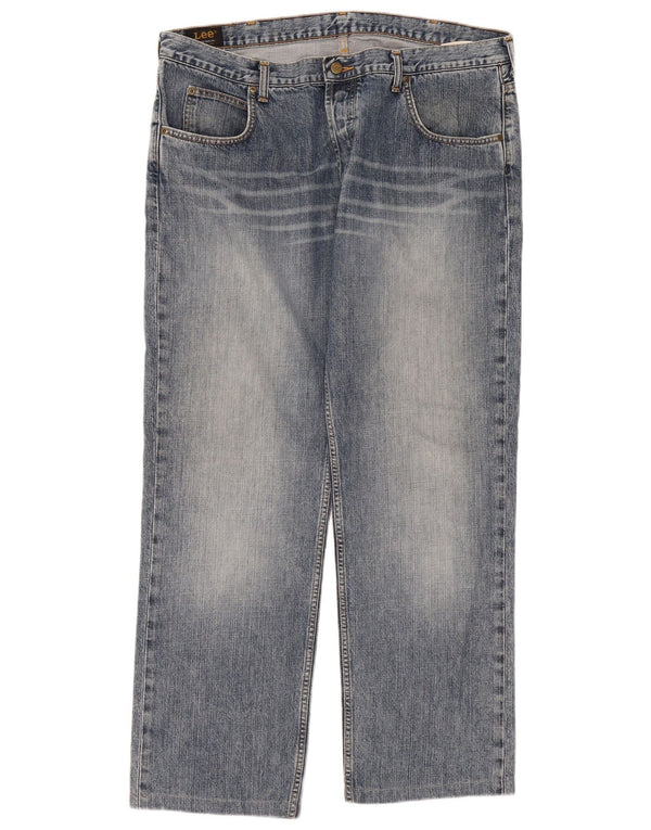 Lee Mens Seattle Straight Jeans W40 L31 Azul Algodão