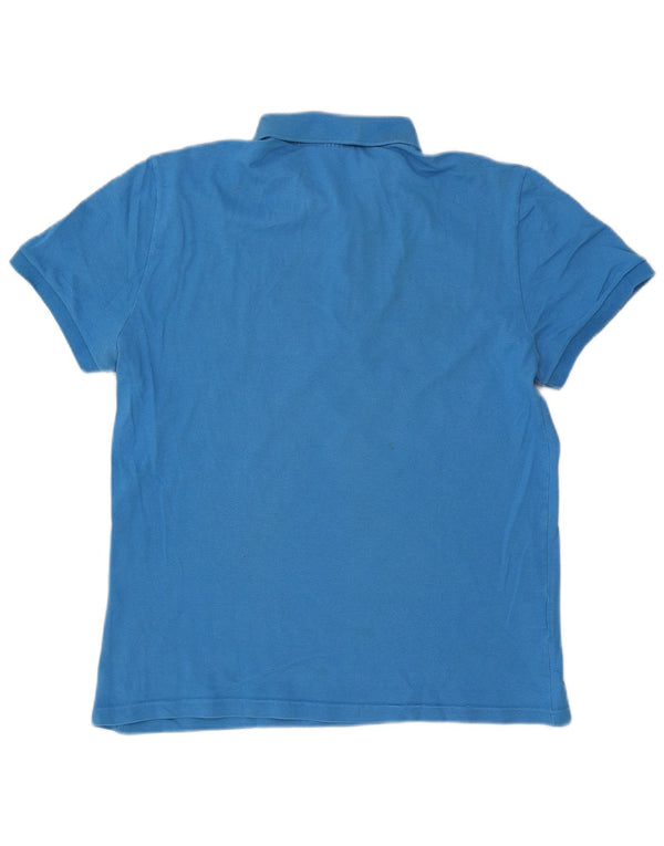 Camisa polo masculina Lacoste tamanho 6 XL azul algodão