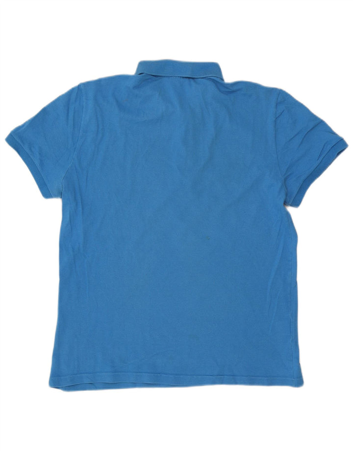 Camisa polo masculina Lacoste tamanho 6 XL azul algodão