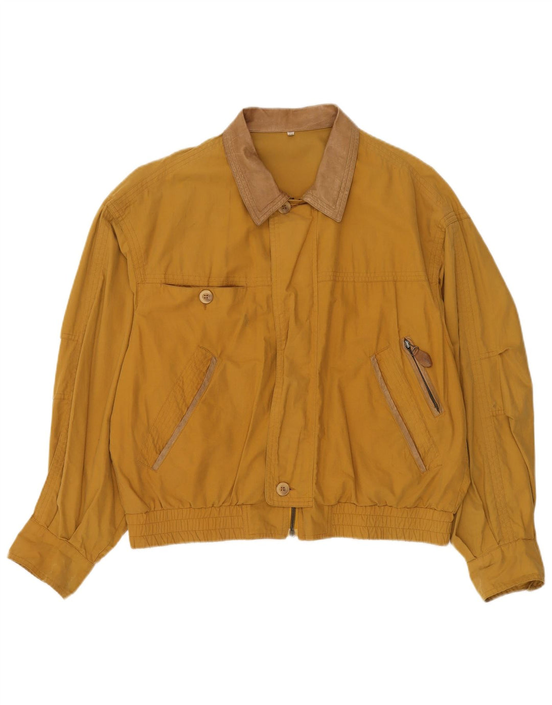 Jaqueta bomber masculina Ciao IT 50 grande algodão amarelo clássico