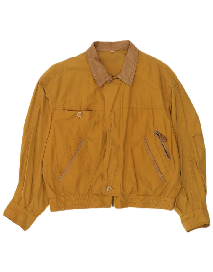 Jaqueta bomber masculina Ciao IT 50 grande algodão amarelo clássico