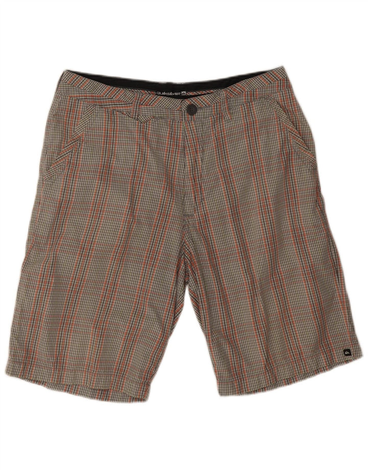 Quiksilver Mens Chino Shorts W32 Médio Multicolorido Xadrez Algodão