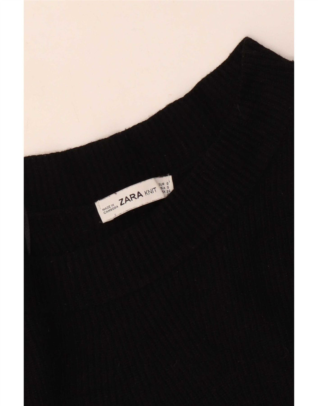 Zara Suéter feminino oversized com gola canoa Reino Unido 10 pequeno preto