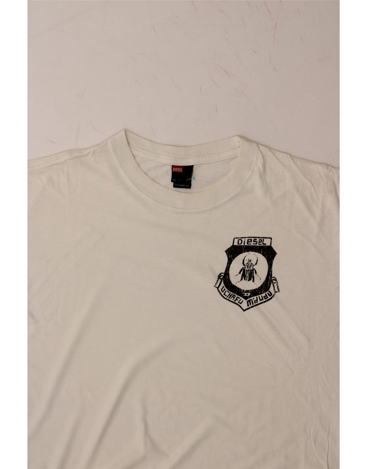 DIESEL Mens T-Shirt Top Large White Cotton Vintage Diesel and Second-Hand Diesel from Messina Hembry 