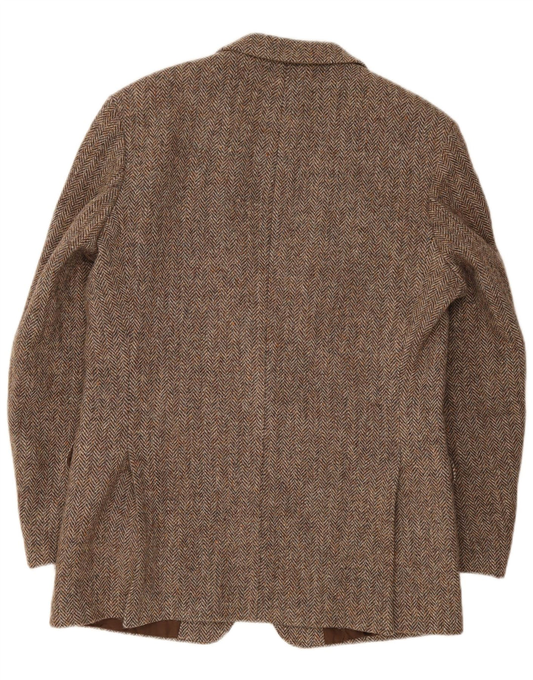 Jaqueta Harris Tweed masculina St. Michael Blazer Reino Unido 40 grande espinha de peixe marrom