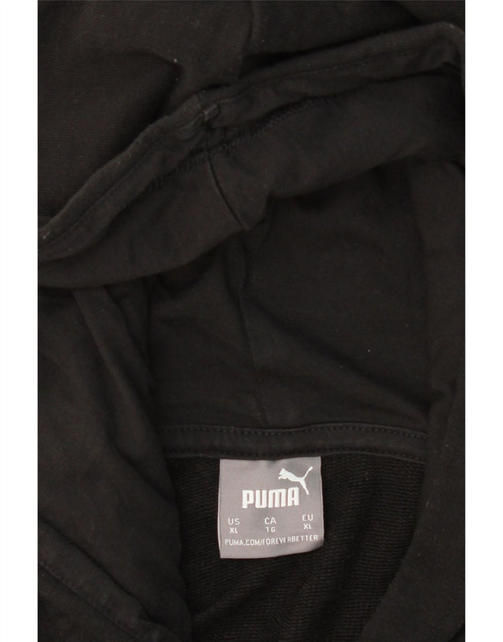 PUMA Mens Zip Hoodie Sweater XL Black Cotton Vintage Puma and Second-Hand Puma from Messina Hembry 