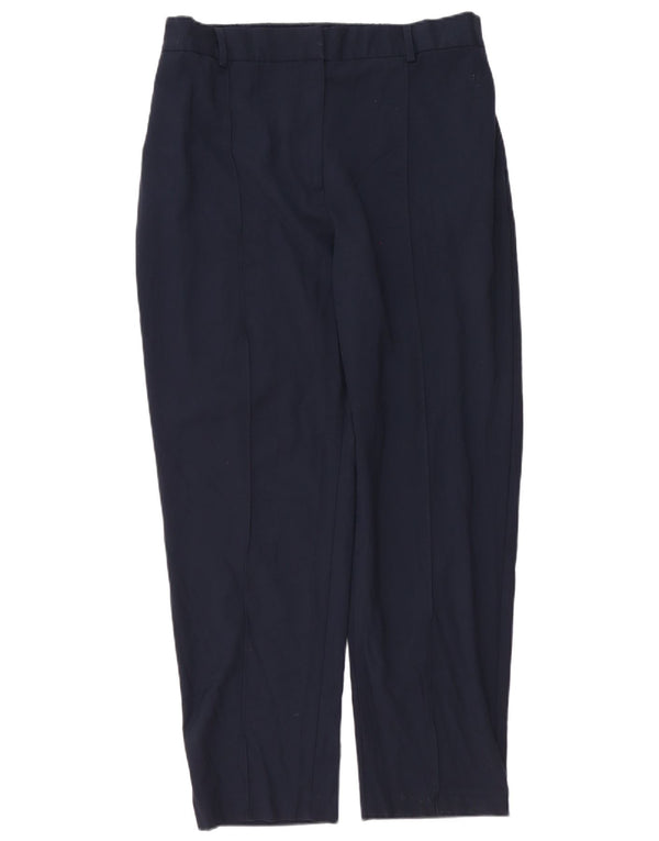 Calça casual feminina Marks & Spencer com ajuste relaxado Reino Unido 18 XL W38 L30 Azul marinho