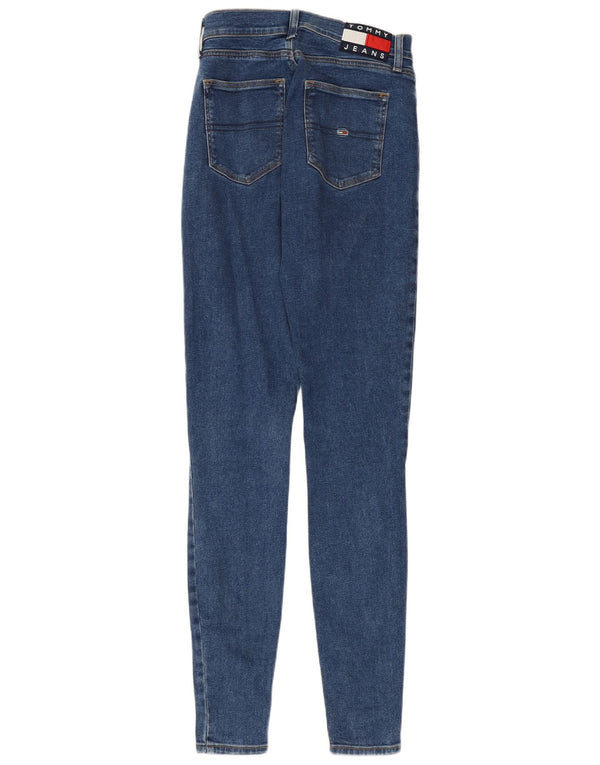 Tommy Hilfiger feminino Sylvia High Rise Super Skinny Jeans W27 L34 Azul