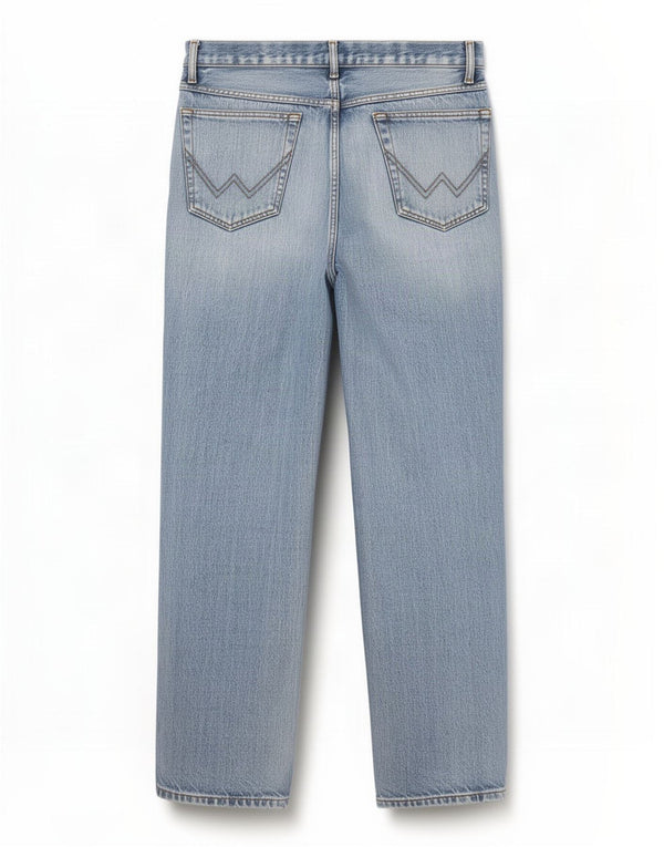 Wrangler feminino Texas Straight Jeans W34 L32 azul algodão