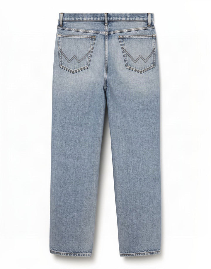 Wrangler feminino Texas Straight Jeans W34 L32 azul algodão