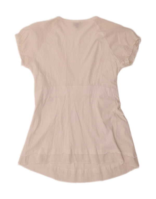 Blusa Feminina Calvin Klein Jeans Top UK 14 Grande Algodão Branco