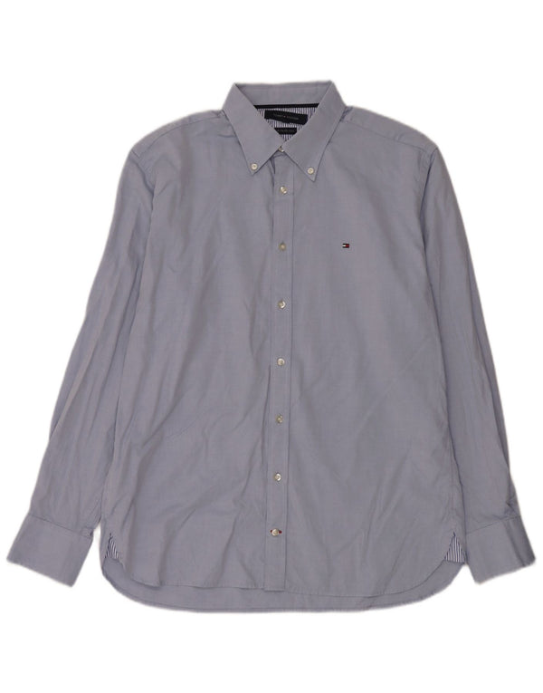 Camisa masculina Tommy Hilfiger grande algodão azul