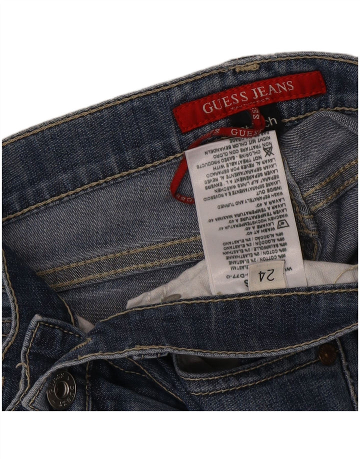 Jeans slim feminino GUESS W24 L24 azul algodão