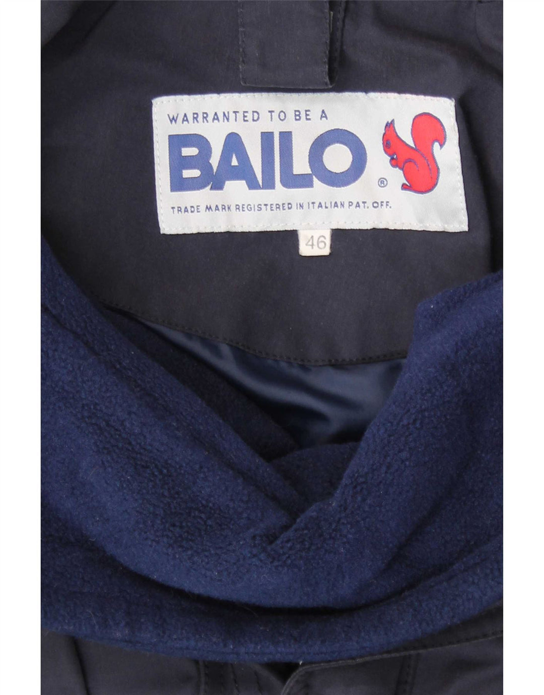 Jaqueta corta-vento masculina Bailo com capuz IT 46 algodão azul marinho pequeno