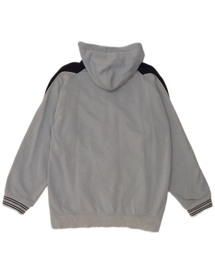 Suéter Nike Boys Graphic Zip com capuz 13-14 anos XL azul colorblock algodão