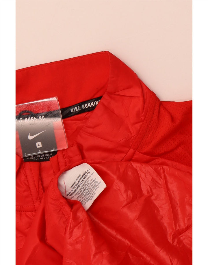 NIKE Womens Gilet UK 16 Grande Poliéster Vermelho
