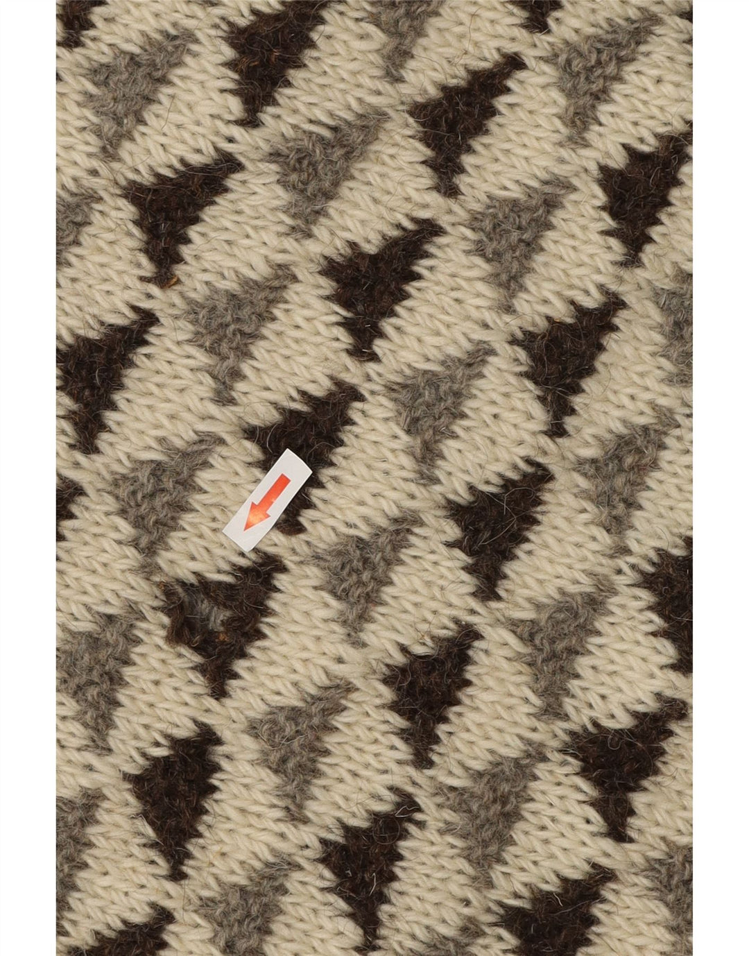 Suéter vintage masculino com gola redonda, médio, branco, geométrico
