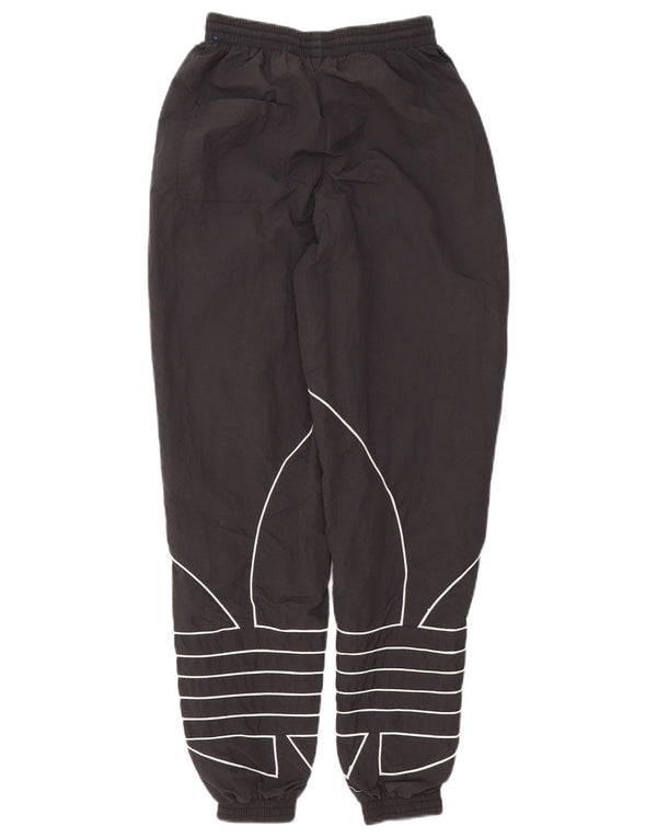 Adidas Womens Graphic Tracksuit Calças Joggers UK 6 Pequeno Poliéster Preto
