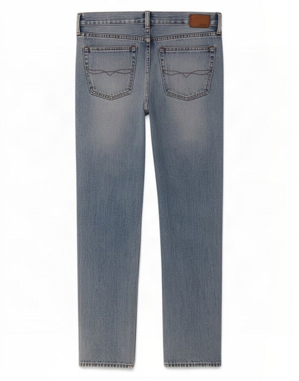 Calça jeans reta feminina Polo Ralph Lauren W28 L32 algodão azul