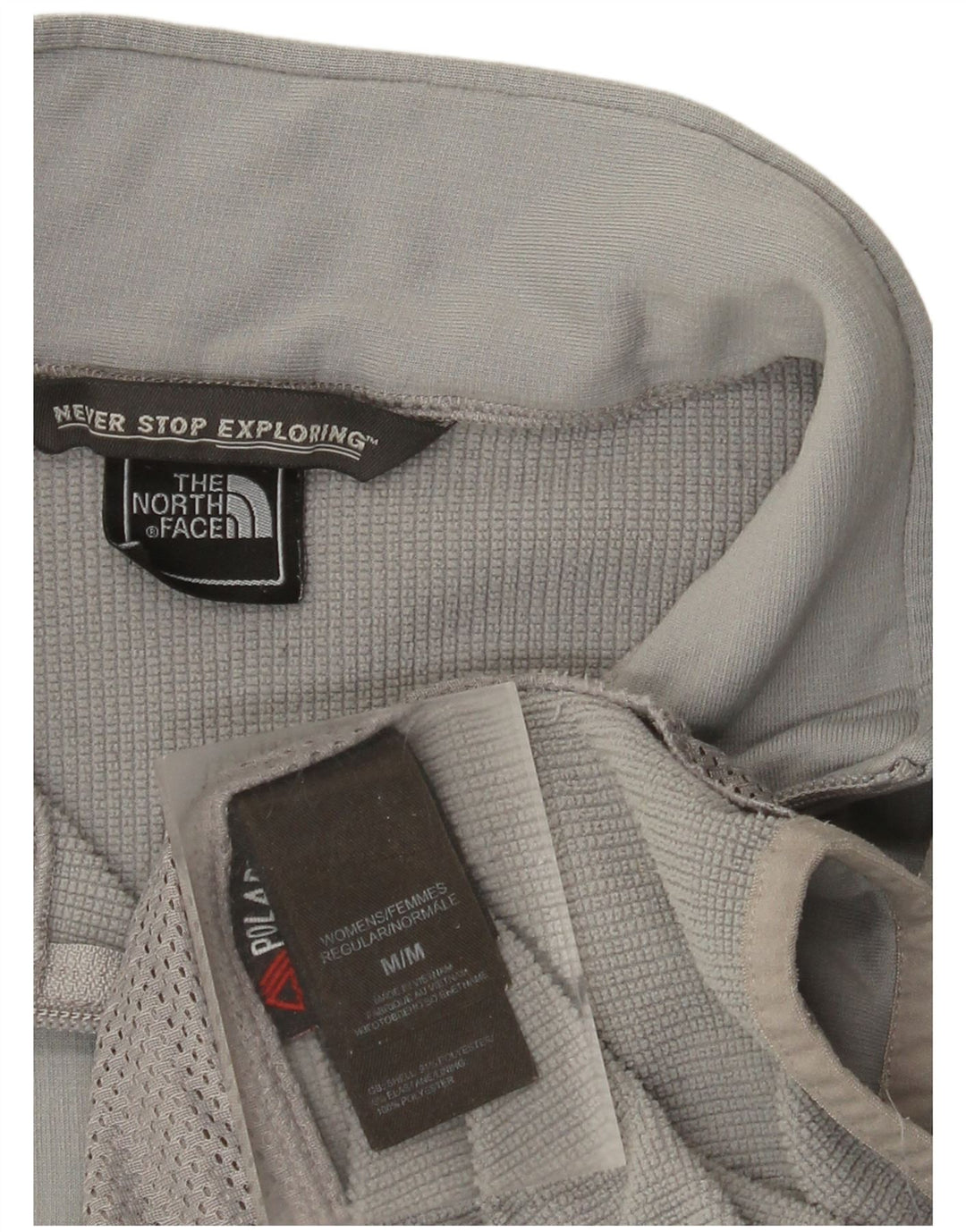 Jaqueta de treino feminina The North Face UK 14 poliéster cinza médio