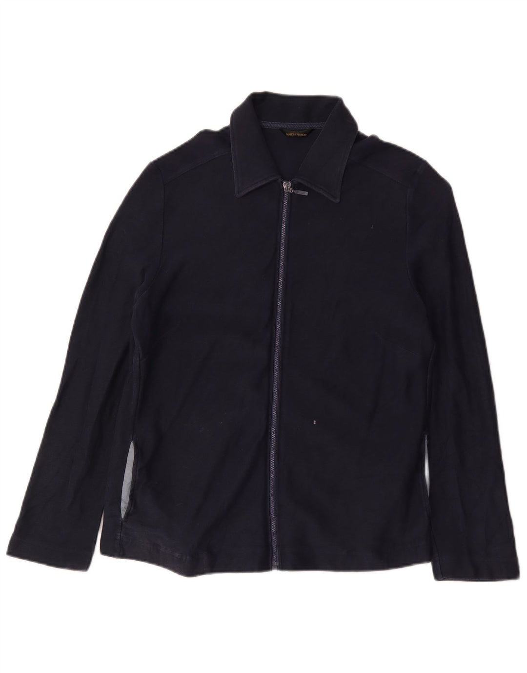 Jaqueta bomber feminina Marks & Spencer Reino Unido 16 grande algodão azul marinho