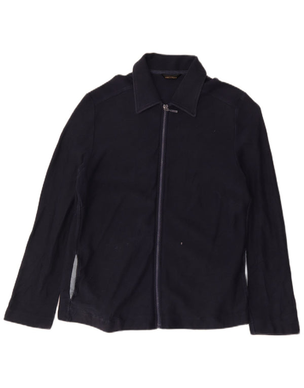 Jaqueta bomber feminina Marks & Spencer Reino Unido 16 grande algodão azul marinho