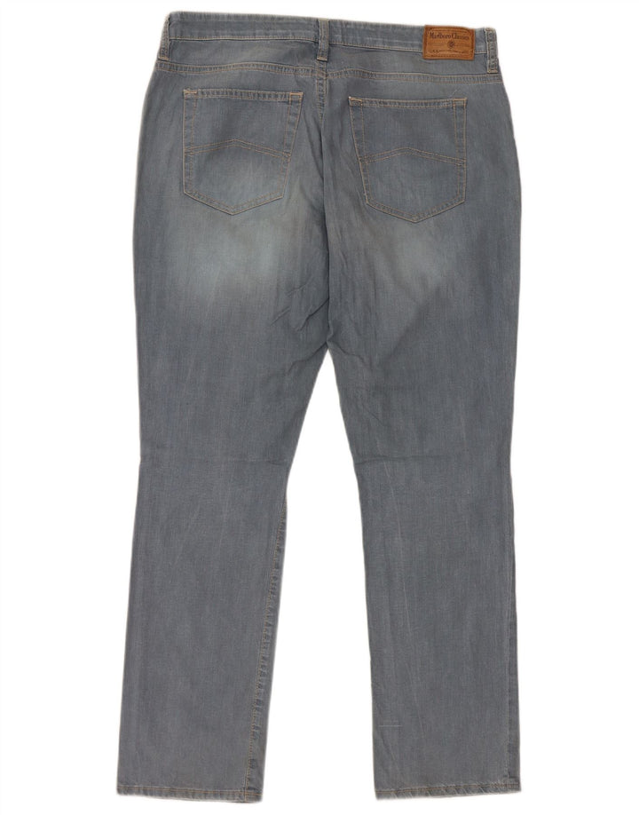 Marlboro Classics Masculino Slim Jeans W32 L29 Azul Algodão