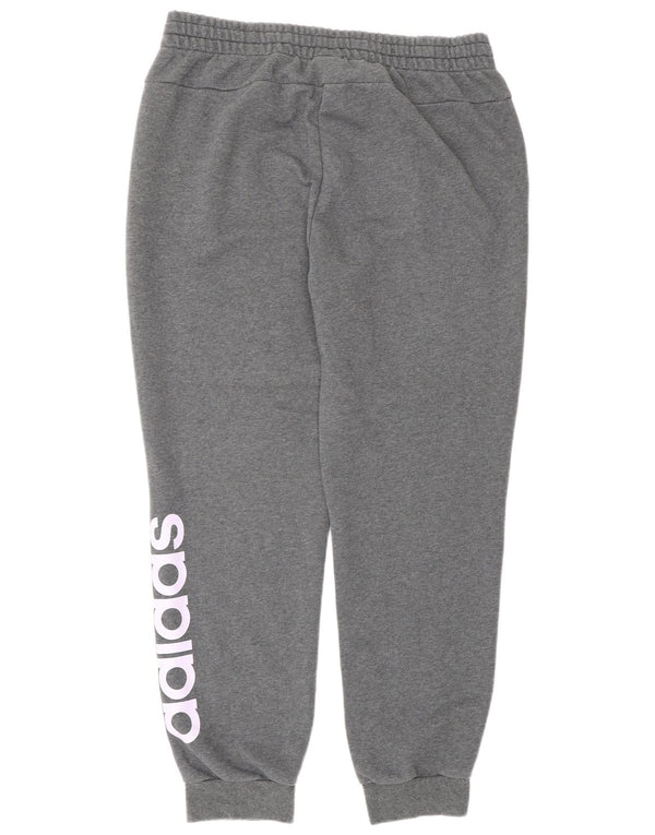 Adidas feminino gráfico calças de treino joggers reino unido 20/22 xl algodão cinza