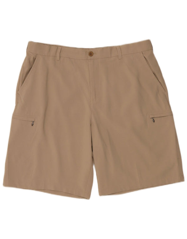 Shorts cargo masculino IZOD W38 XL poliéster bege