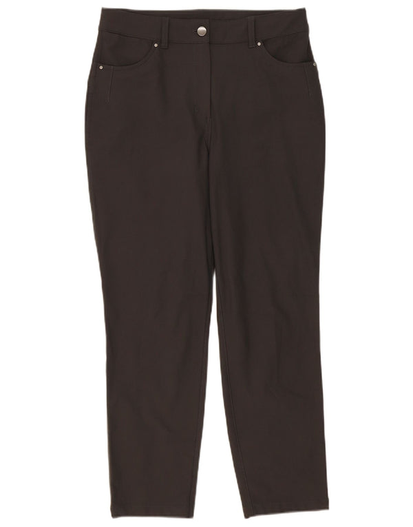 Calça feminina Lululemon cintura alta justa cortada EUA 8 médio W30 L26 cinza