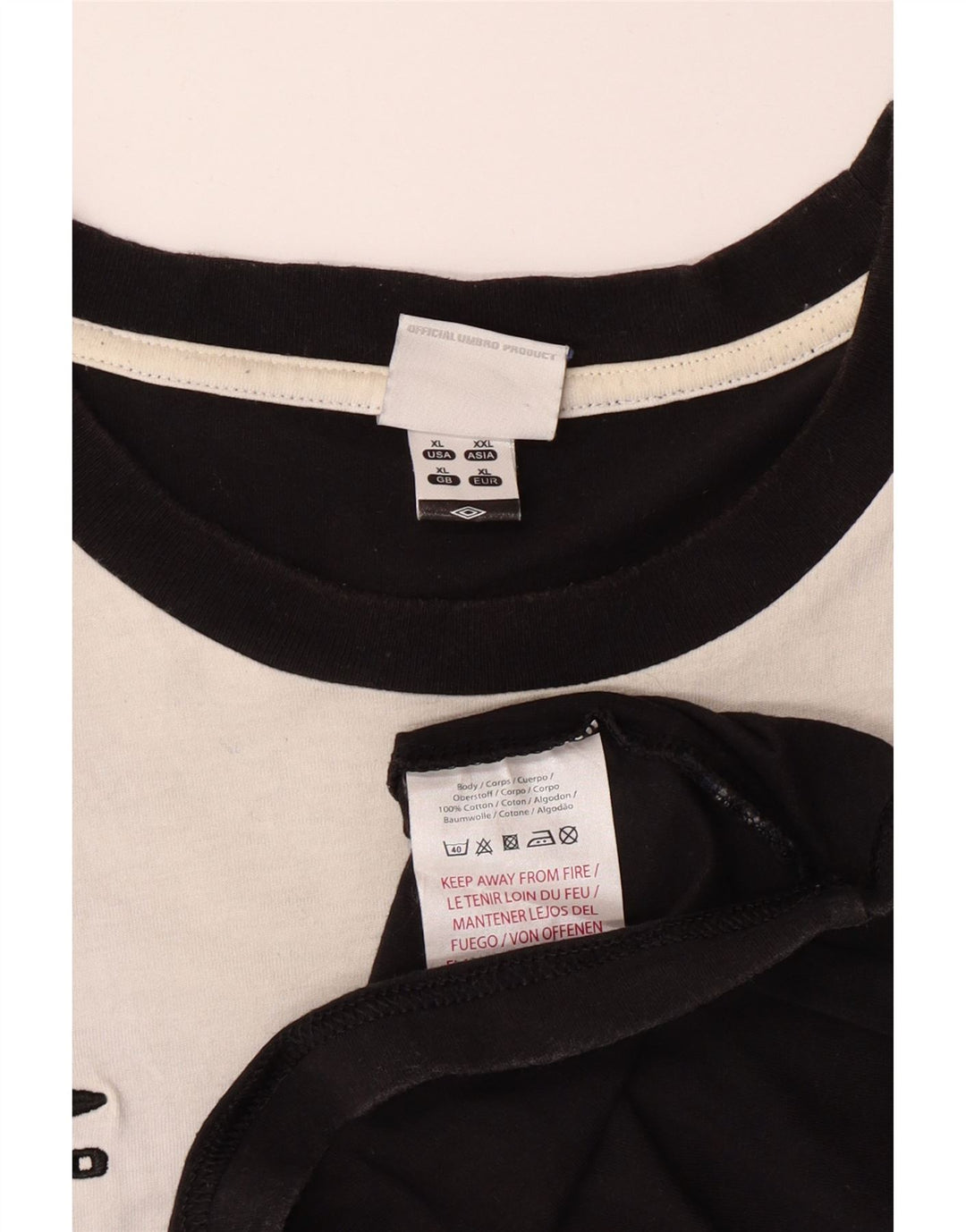 Camiseta masculina UMBRO Top XL preto colorblock algodão