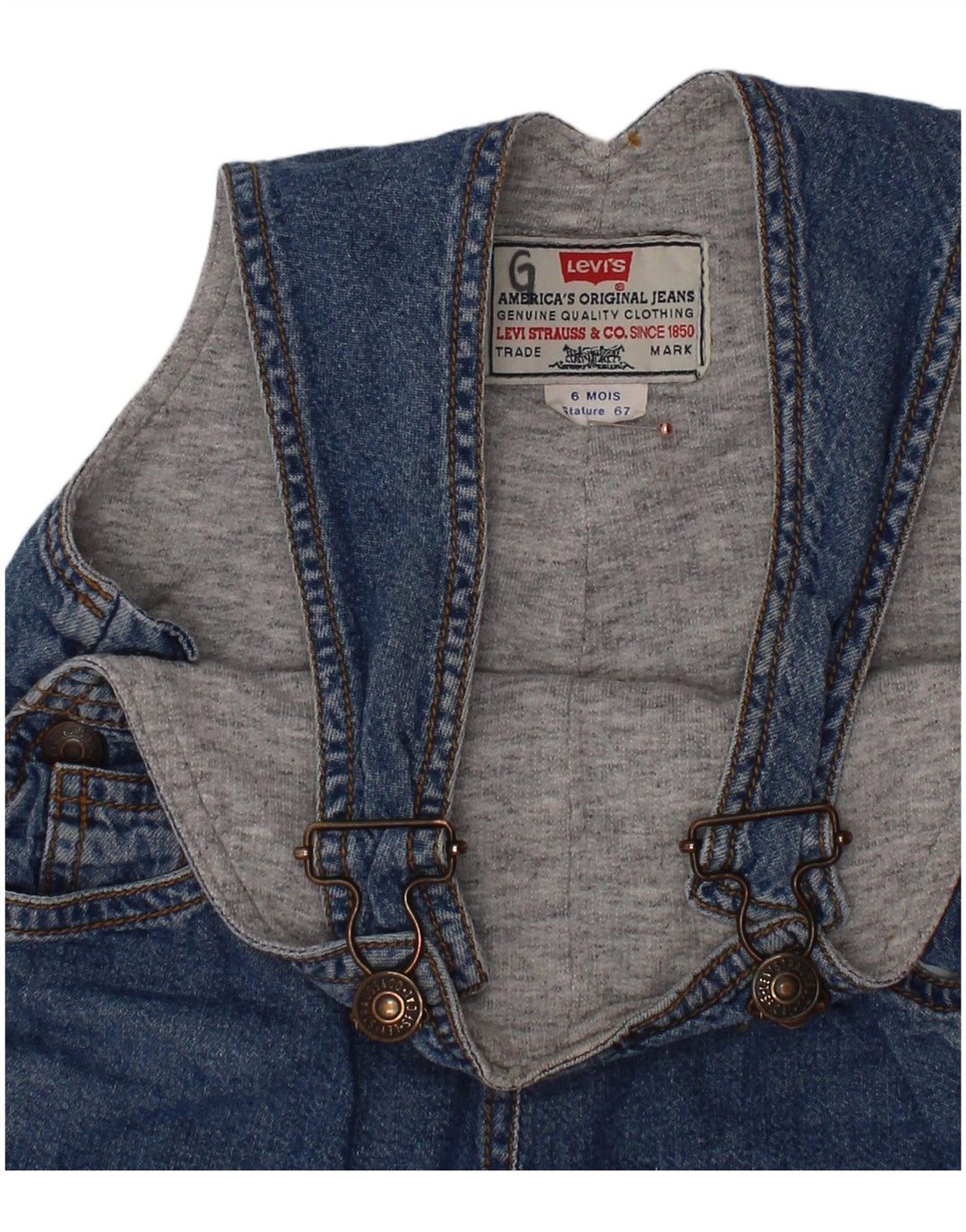 Macacão LEVI'S Baby Boys Straight Jeans 3-6 Meses W24 L8 Azul
