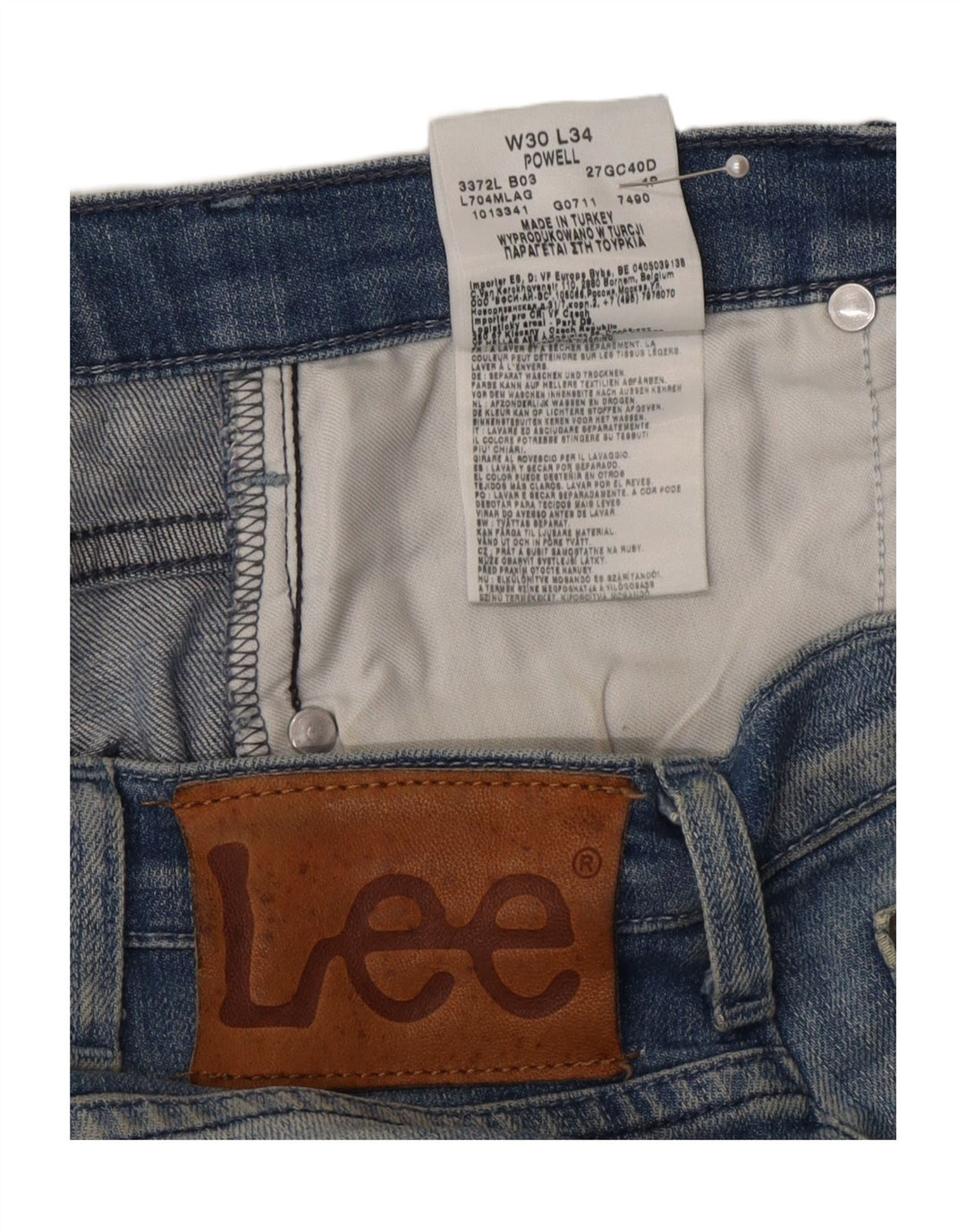 Shorts jeans Lee masculino Lowell W30 algodão azul médio