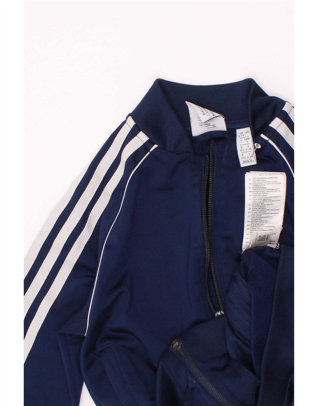 Casaco de treino Adidas Boys 6-7 anos azul marinho poliéster