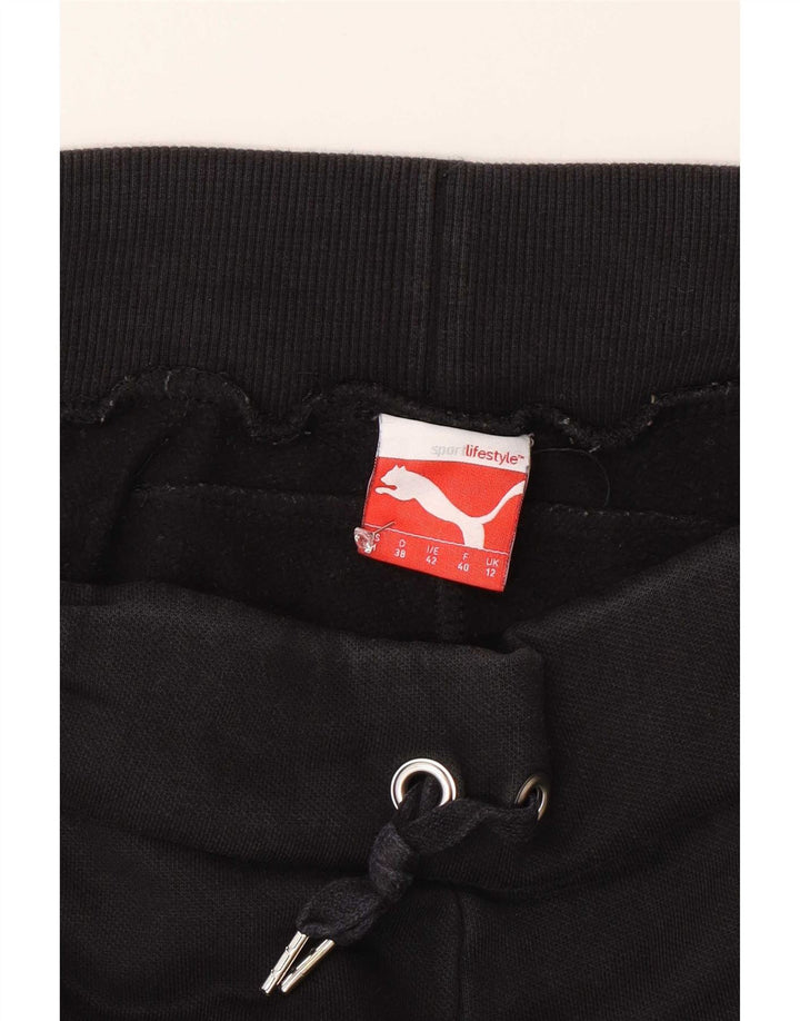 Calça de treino feminina Puma UK 12 médio preto algodão