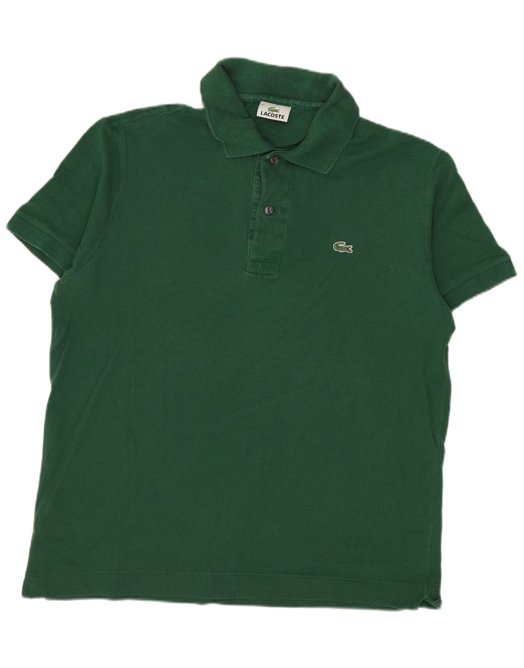 Camisa polo masculina Lacoste tamanho 4 algodão verde médio