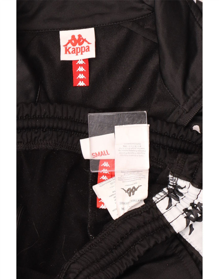 Kappa feminino gráfico completo agasalho Reino Unido 10 pequeno bloco colorido preto