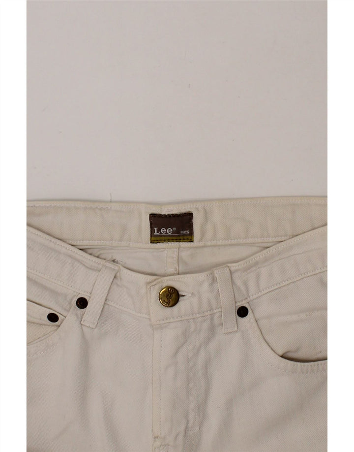 LEE Boys Straight Jeans 12-13 Years W26 L30 Off White Cotton Vintage Lee and Second-Hand Lee from Messina Hembry 