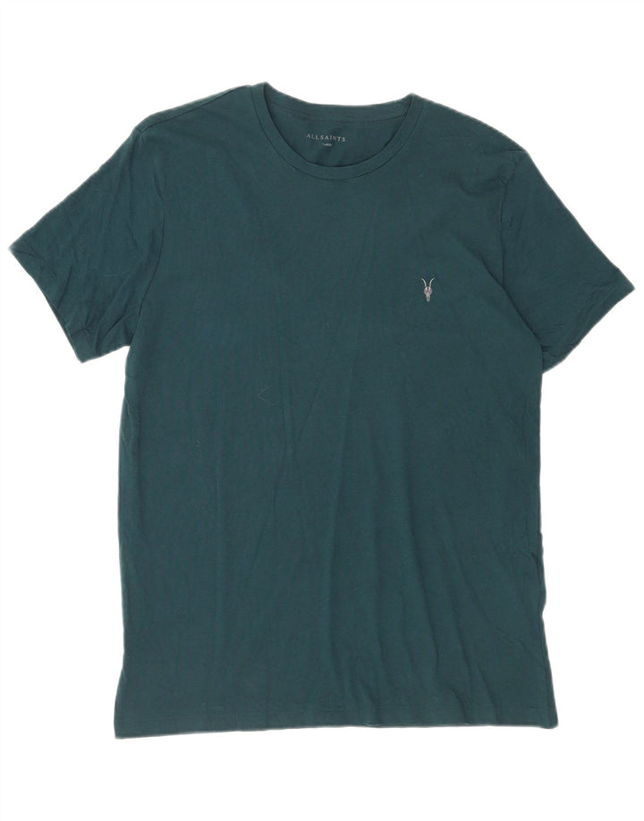 Camiseta masculina ALL SAINTS Top grande de algodão verde