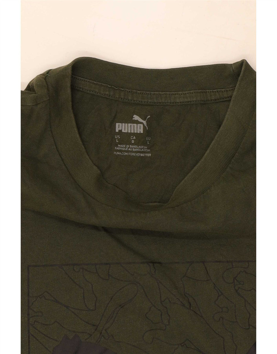 Puma Camiseta Masculina Graphic Top Grande Caqui