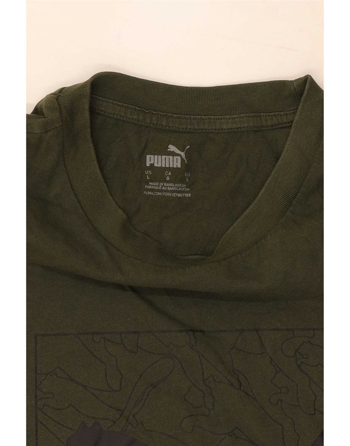 Puma Camiseta Masculina Graphic Top Grande Caqui