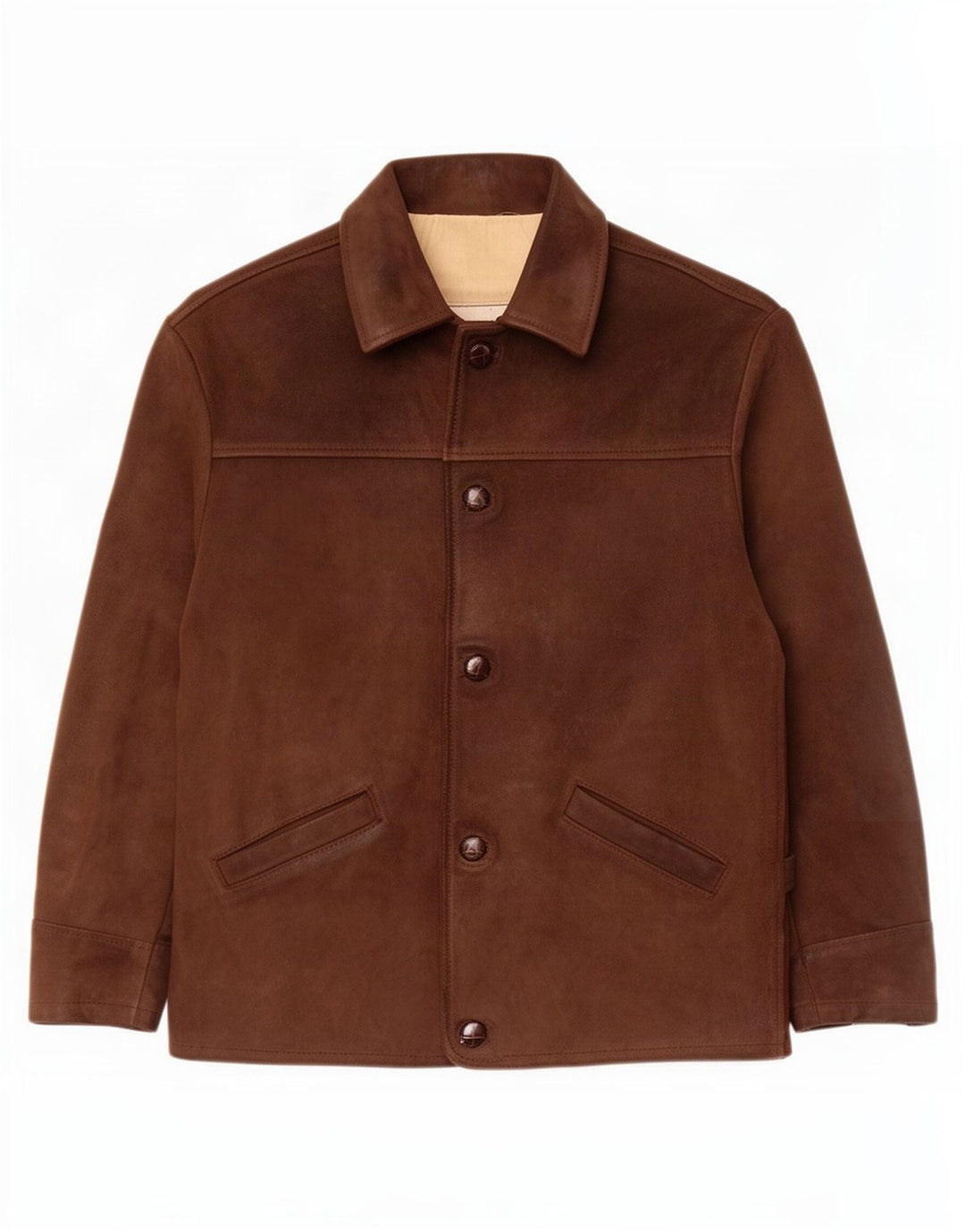 Jaqueta lendária 1957 Jaqueta de couro masculina UK 40 grande marrom