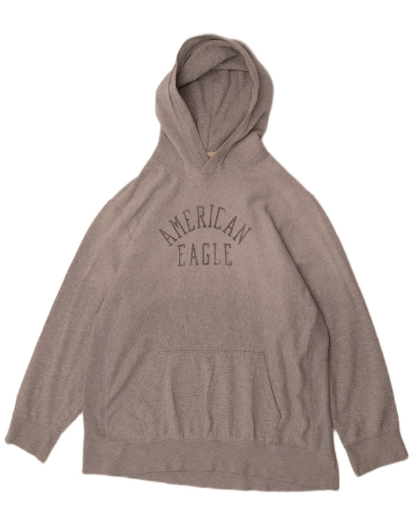 American Eagle moletom com capuz gráfico masculino 2XL algodão cinza