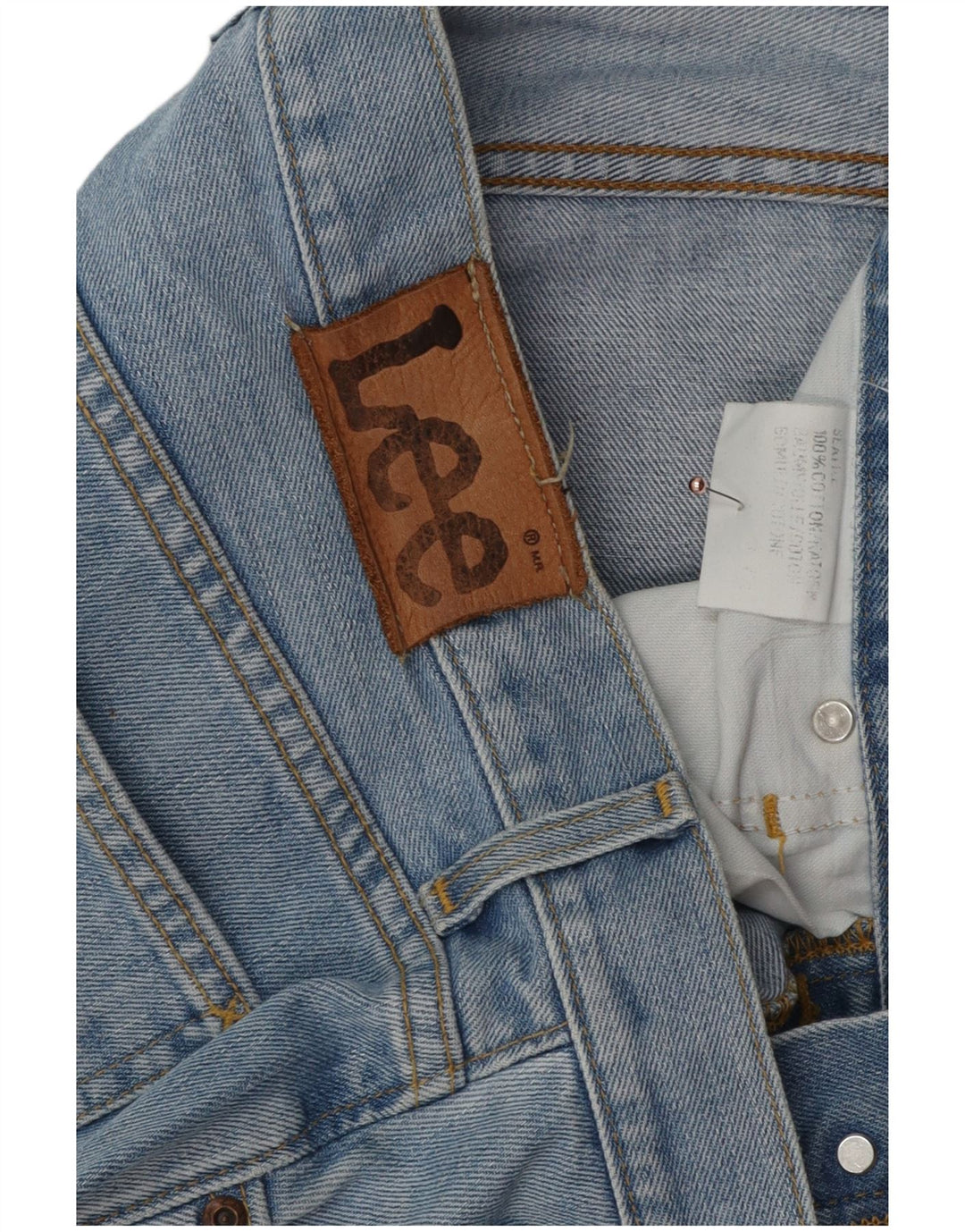Lee Mens Straight Jeans W36 L31 Azul Algodão