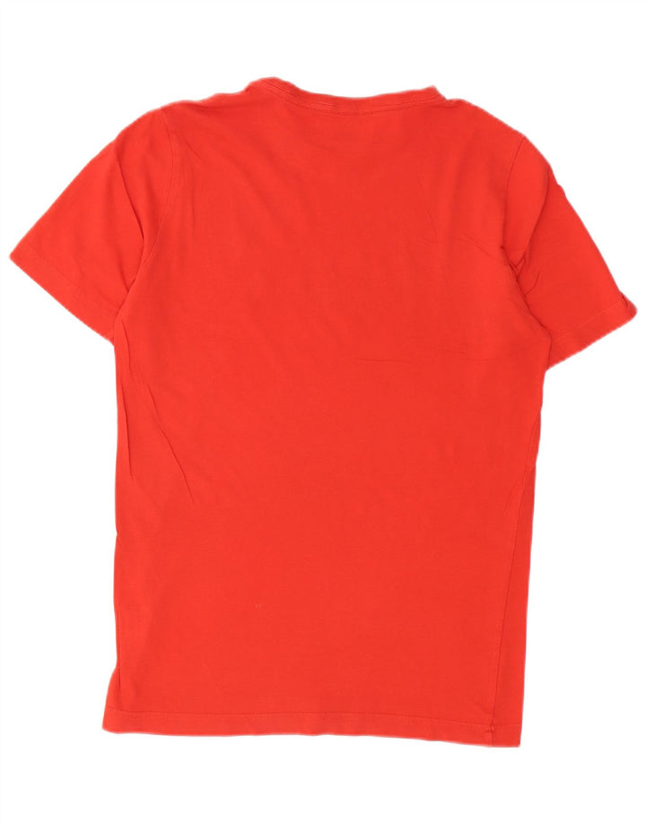 Camiseta masculina PUMA com estampa gráfica pequena de algodão vermelho
