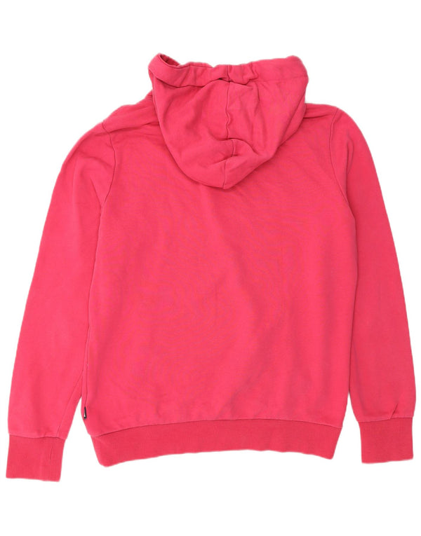 Superdry feminino gráfico moletom com capuz UK 14 grande algodão rosa