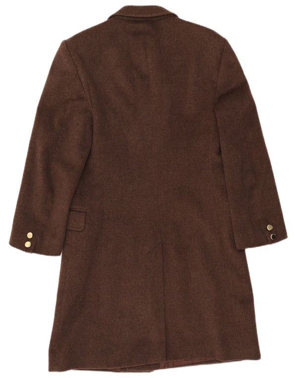 Sobretudo feminino vintage IT 52 2XL lã marrom