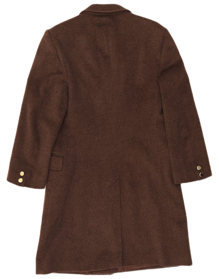 Sobretudo feminino vintage IT 52 2XL lã marrom