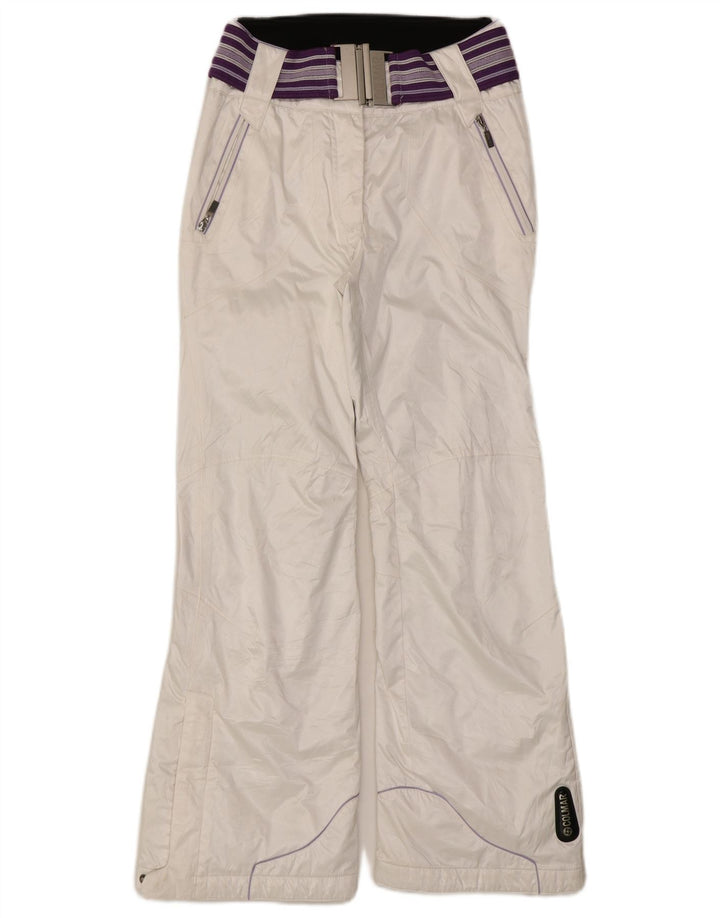 Calça de esqui feminina Colmar IT 42 médio W28 L29 poliéster branco esportivo